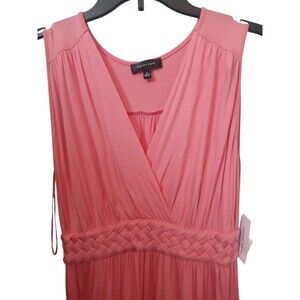 Spense Coral Pink Dress Size M NWT Sleeveless Midi Casual Summer Flowy